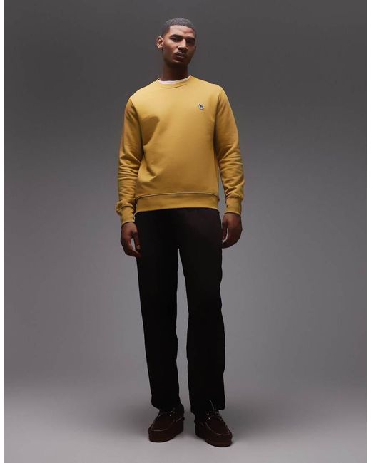 Paul Smith Yellow Zebra Logo Sweatshirt for men