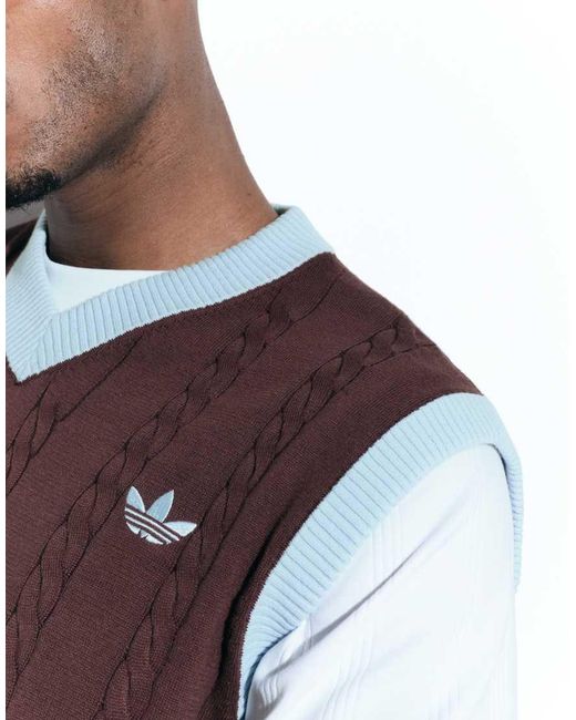 adidas Originals x ASOS Brown Knit Tank for men