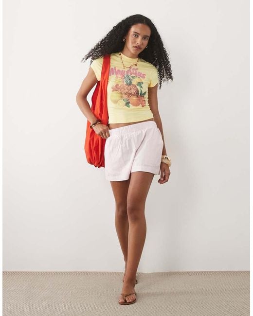 ASOS Brown Baby Tee With Mauritius Fruit Graphic