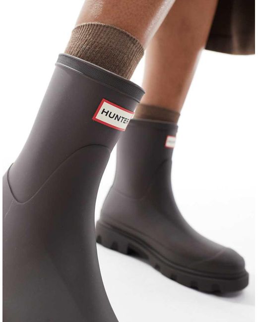 Hunter Black Downpour Short Wellington Boot