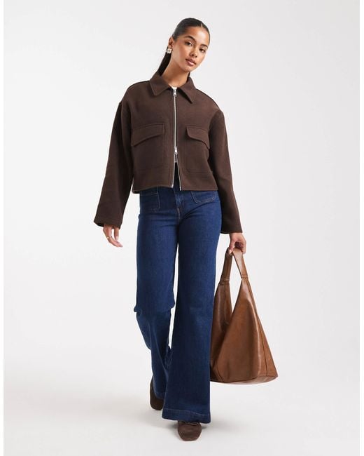 ASOS Blue Clean Formal Bomber Jacket