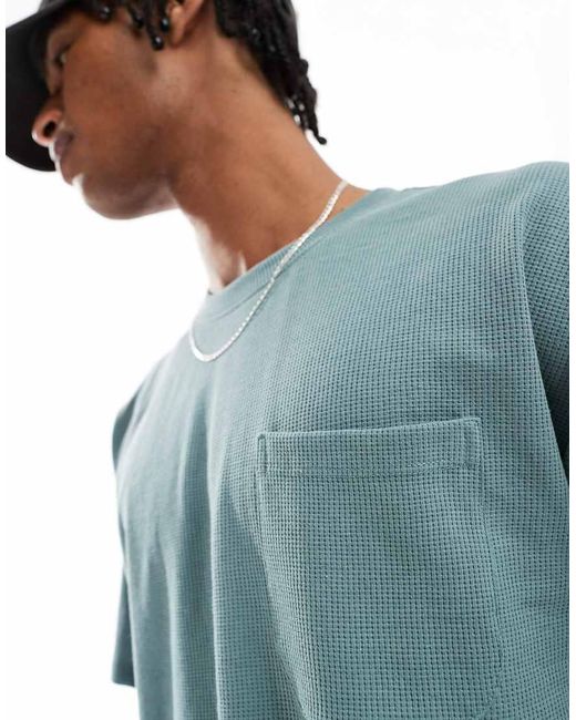 T-Shirt A Nido D'Ape di New Look in Blue da Uomo