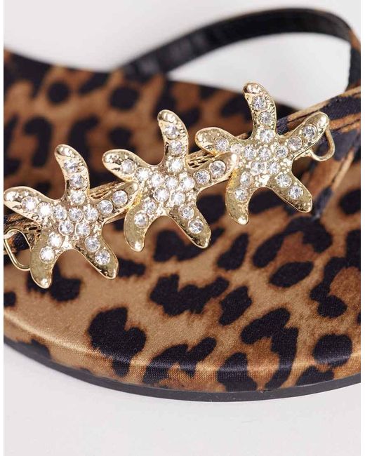 Public Desire White Elina Strappy Flat Sandals With Sea Shells