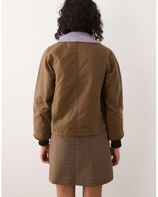 Barbour Brown Beadnell Cropped Wax Jacket