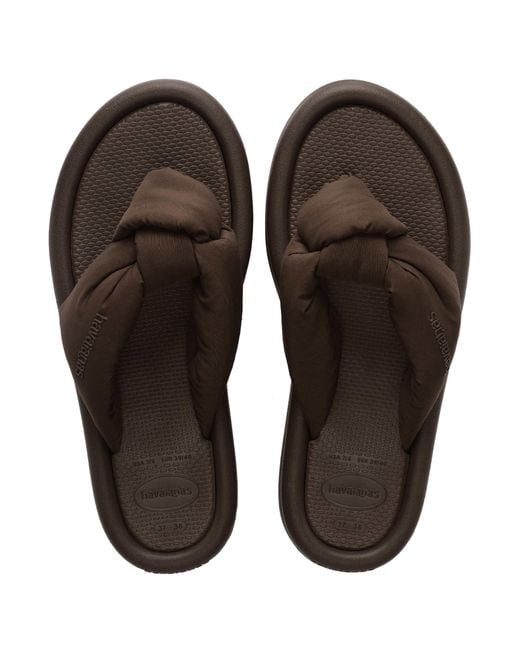 Havaianas Black Overpuff Boho Flip Flops