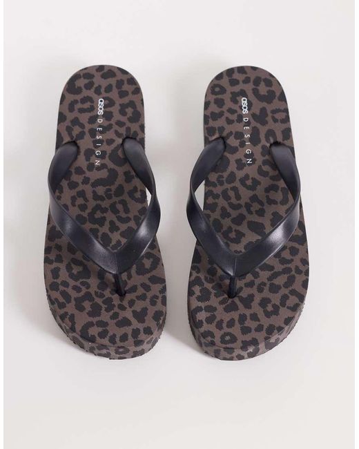 ASOS Brown Flavio Thongs