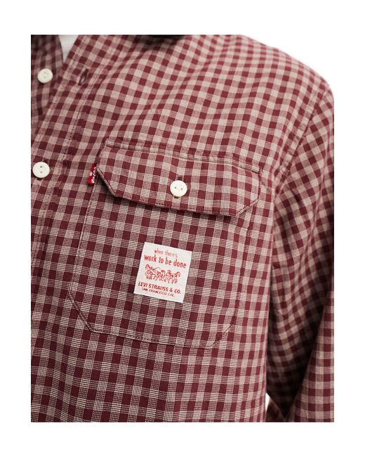 Levi's – workwear – worker-hemd in Red für Herren