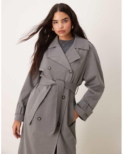 Miss Selfridge Brown Tailored Trench Coat