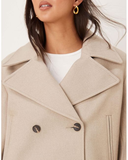 ASOS Natural Short Formal Trench Coat