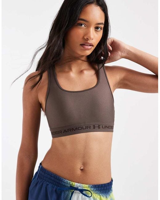Under Armour Gray Crossback Mid Bra