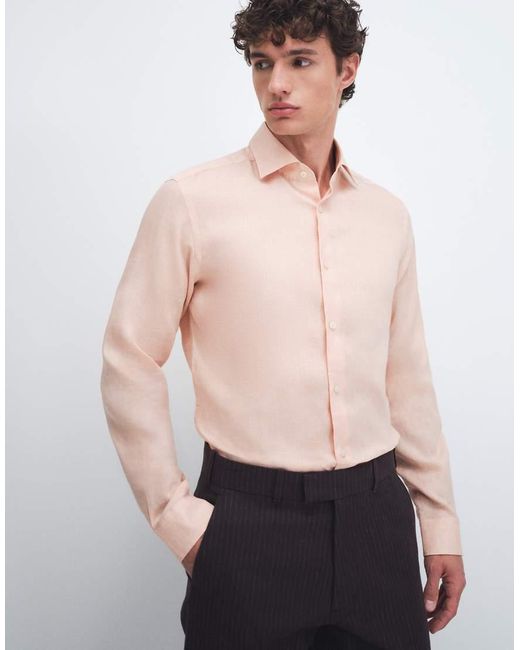 Mango Natural 100% Linen Relaxed Fit Shirt for men