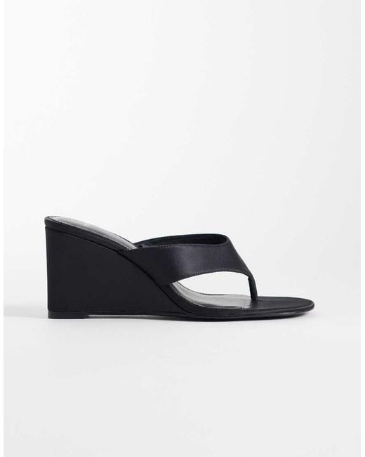Mango White Heeled Wedges