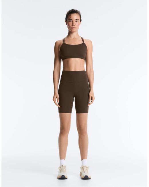 Oysho Green Comfortlux Light Support Sports Bra With Crossover Straps