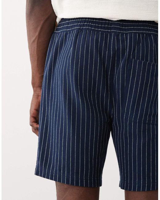 Short à fines rayures Threadbare pour homme en coloris Blue