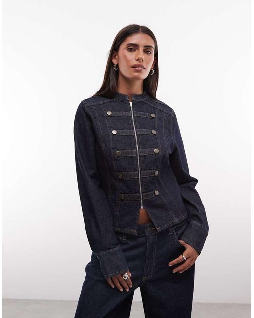 Reclaimed Vintage Blue Drummer Boy Jacket