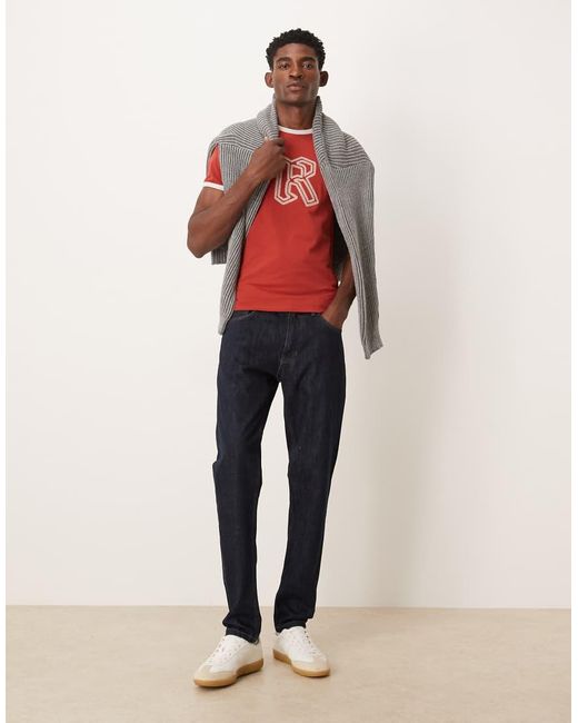 ASOS Red Muscle T-shirt With Chained Graphic for men
