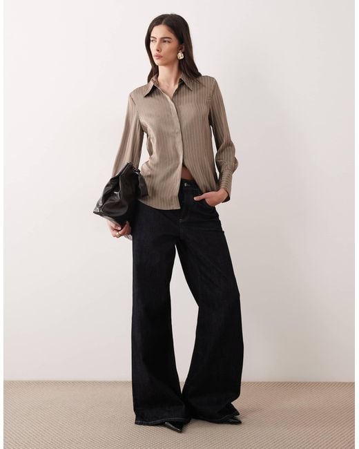 Mango Brown Classic Shirt