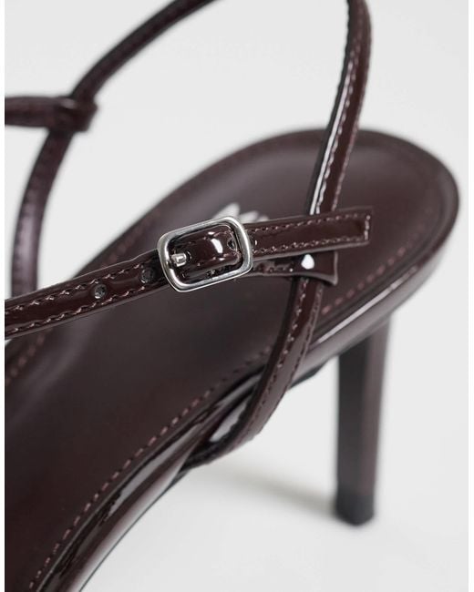 Mango White Toe Post Heeled Sandals