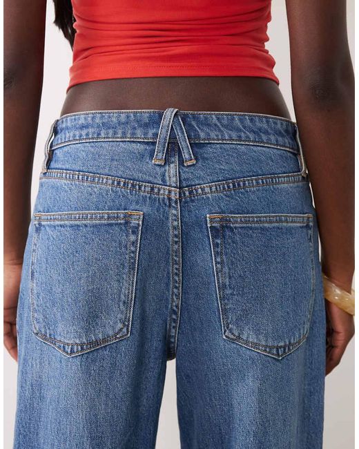 GOOD AMERICAN Blue Vintage High Waist Wide Leg Jeans