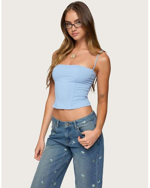 Edikted Blue Juno Corset