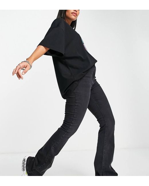 Collusion Black X008 Cotton Flare Jeans