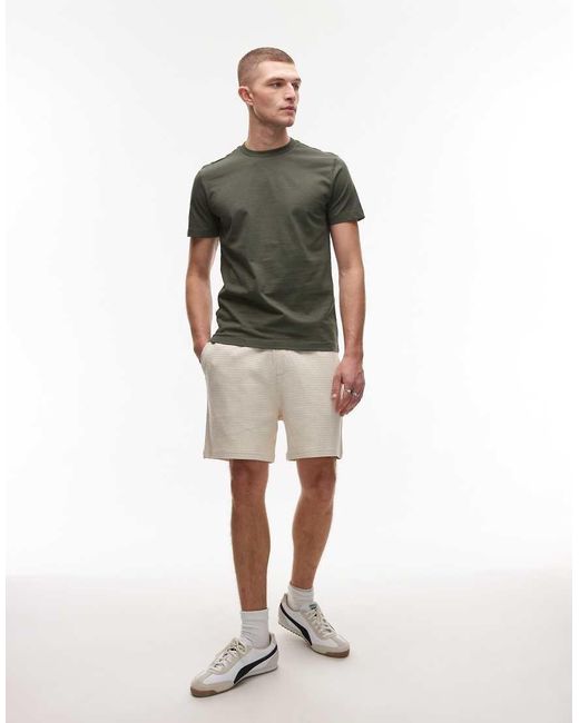 Mango Green Basic Short Sleeve T-shirt for men