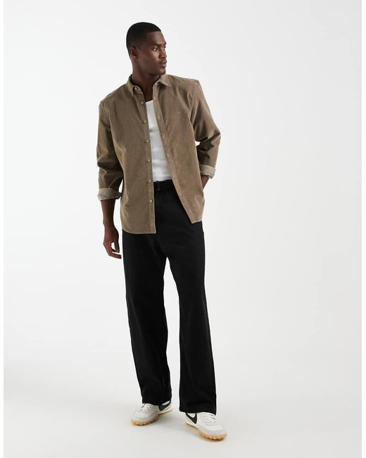 Levi's Brown Authentic Button Down Shirt for men