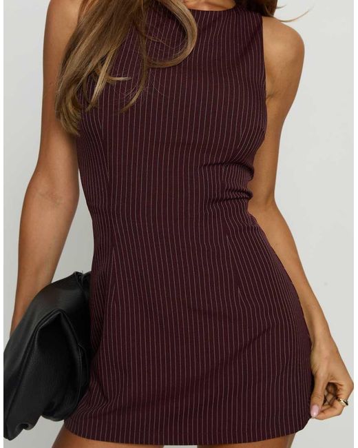 Princess Polly Purple Yumiko Sleeveless Tie Back Detail Playsuit