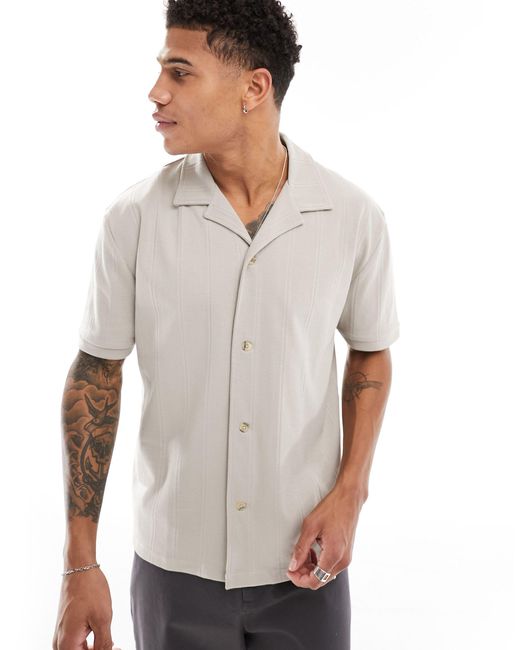 ASOS White Relaxed Button Down Shirt for men