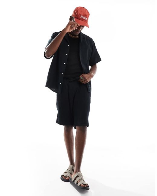 Jack & Jones Set Van Overhemd Met Reverskraag En Short Met Textuur in het Blue voor heren