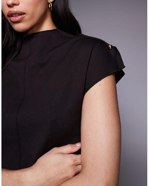 River Island Black Seam Detail Top Co-ord