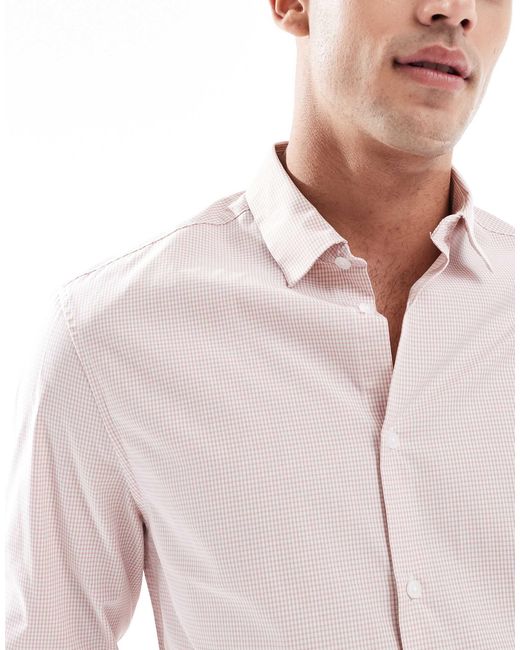 ASOS White Formal Check Regular Shirt for men