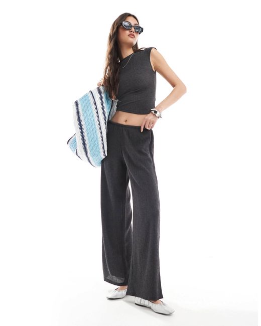 Pull&Bear Blue – strukturierte hose