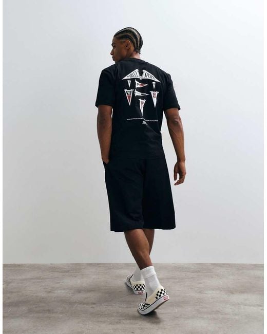 Parlez Blue T-Shirt With Graphic Back Print for men