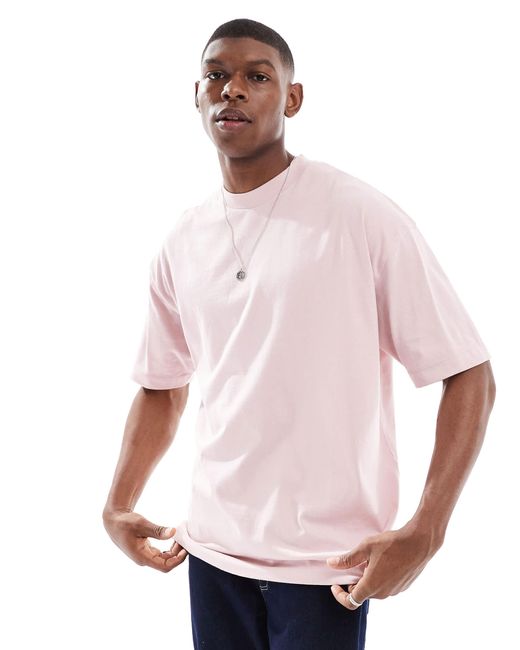 ASOS Pink Essential Oversized T-Shirt for men