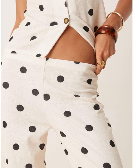ASOS Natural Wide Leg Pants