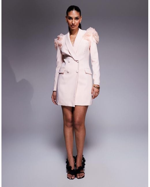 chinese dress ladies PRETTY IN PINK BLAZER MINI DRESS – AKIRA main image 1