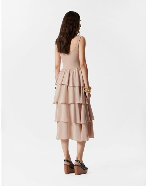 & Other Stories Brown Sleeveless Ruffle Midaxi Dress