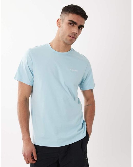 Columbia Blue Csc Outdoor Back Graphic T-shirt for men