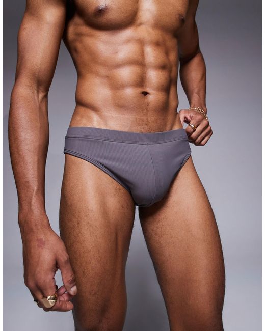 ASOS – strukturierte badehose in Blue für Herren