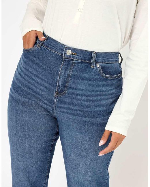 Yours Clothing Blue Boyfriend Jeans