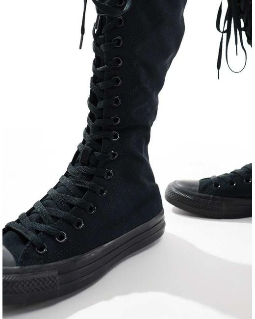 Converse Black Chuck Taylor All Star Knee Xxx Hi Trainers