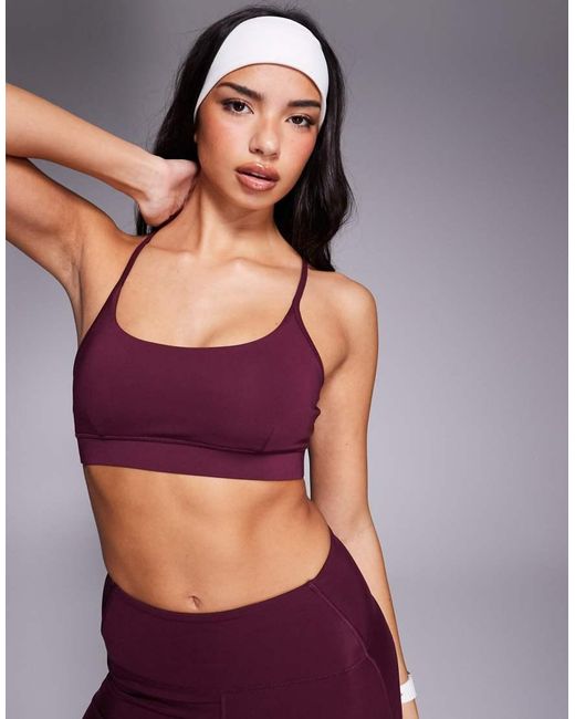 Reggiseno Sportivo Modellante A Sostegno Medio Con Spalline Regolabili Color Gelso di 4505 in Purple