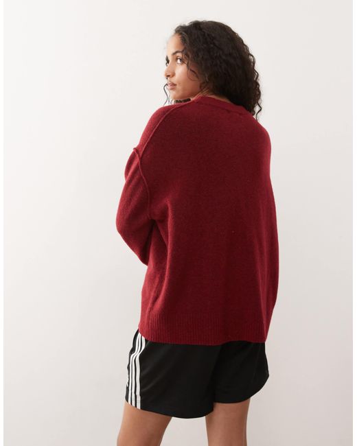 Weekday Women's Red Wool Blend Sweater