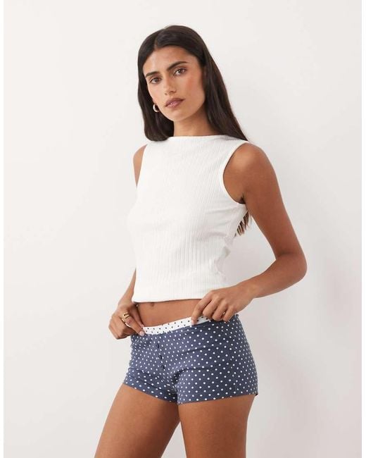 Cotton On Blue 2 Pack Polka Dot Pyjama Short
