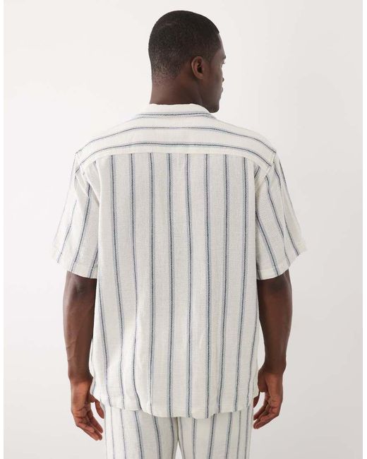 SELECTED White 100% Cotton Textured for men