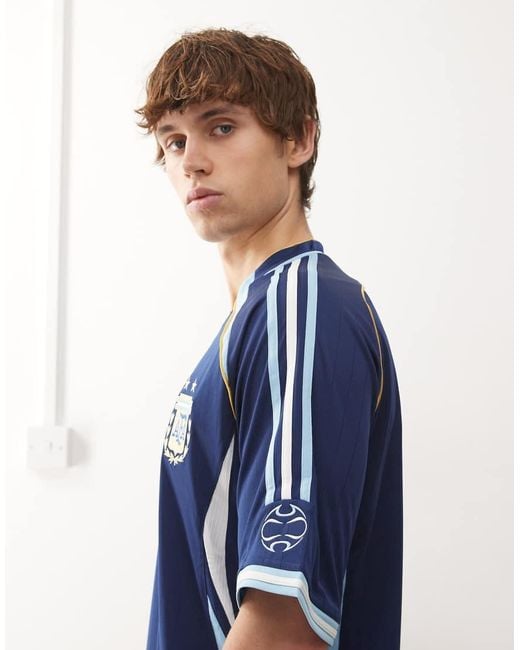 Adidas Originals Blue Adidas Football Argentina World Cup 2006 Bring Back Away Shirt