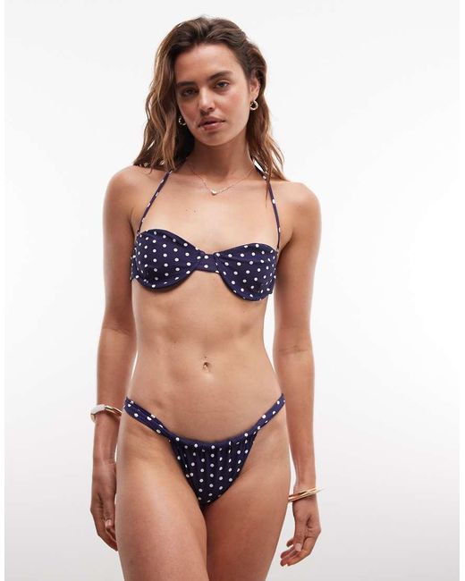 VDM The Label Blue Underwire Bikini Top