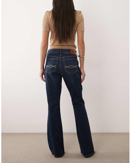 Abercrombie & Fitch Blue Curve Love Mid Rise Bootcut Jeans