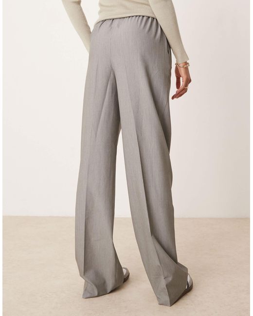 ASOS White Asos Design Tall Tailored Pull On Trousers